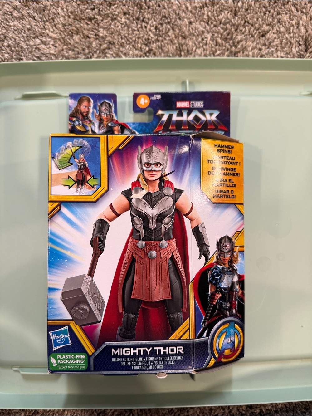 Hasbro Mighty Thor Action Figure - Red Cape, Silver Armor